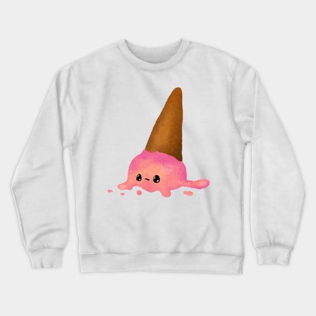 Squished Ice Cream Crewneck Sweatshirt by Surplusweird